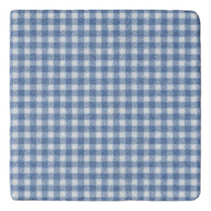 Classic Blue and White Gingham Check Trivet