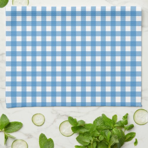 Classic Blue and White Gingham Kitchen Towel