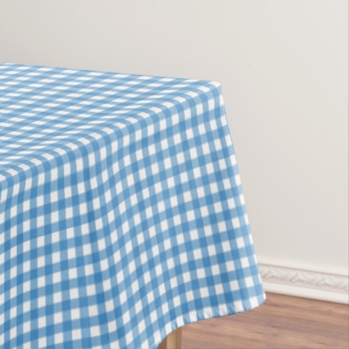 Classic Blue and White Gingham Picnic Party Tablecloth