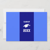 Classic Blue and White Graduation Photo Template (Back)