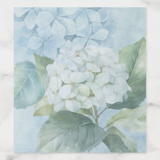 Classic Blue and White Hydrangea Envelope Liner (Design)