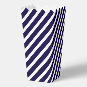 Classic Blue and White Striped Movie Night Popcorn Favor Boxes