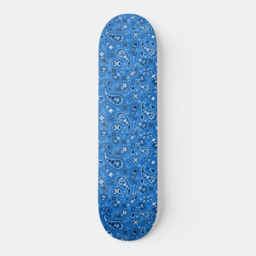 Classic Blue Bandana Paisley Skateboard