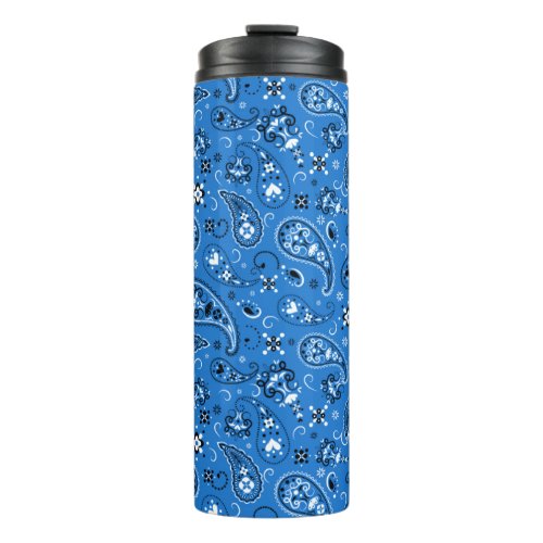 Classic Blue Bandana Paisley Thermal Tumbler