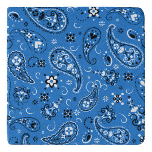 Classic Blue Bandana Paisley Trivet