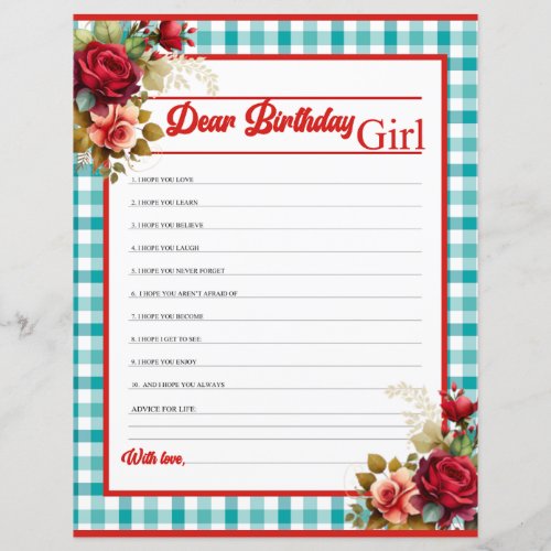 Classic Blue Birthday Party Dear B_day Girl Game