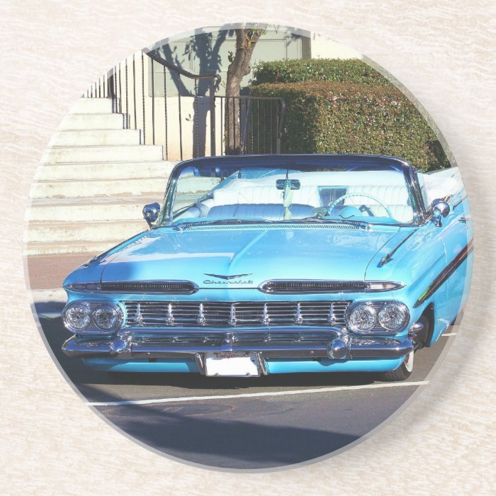 Classic Blue Car Drink Coasters