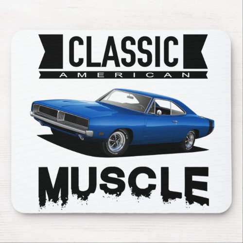 Classic Blue Charger Mouse Pad