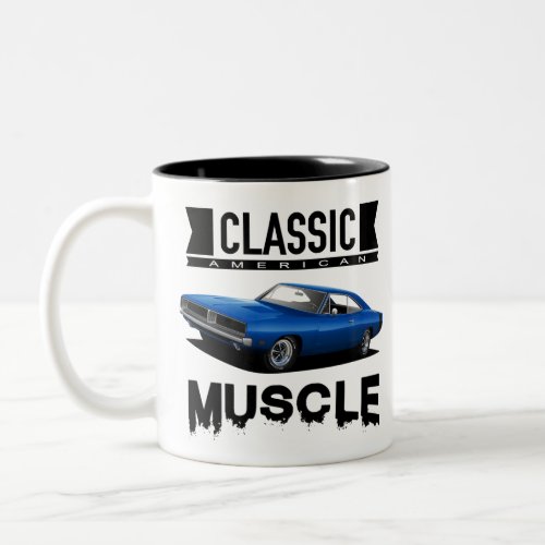 Classic Blue Charger Two_Tone Coffee Mug