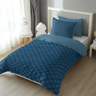 Classic Blue Checkered Bedding for Boys' Bedrooms Duvet Cover