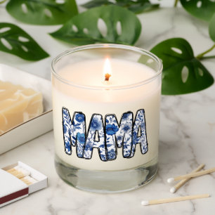 Classic Blue Chinoiserie Floral Mama Scented Candle