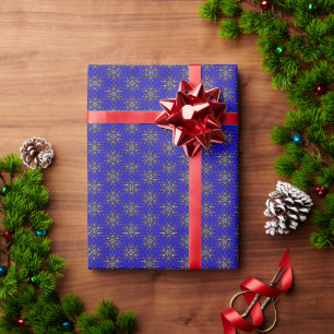 Classic Blue Christmas Sparkle Design  Wrapping Paper