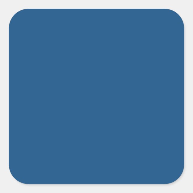 Classic Blue Color Square Sticker (Front)