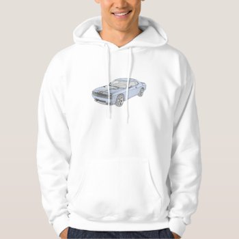 Classic Blue Dodge Challenger Mopar Muscle Car Hoodie by PNGDesign at Zazzle