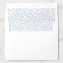 Classic Blue Floral Toile Envelope Liners