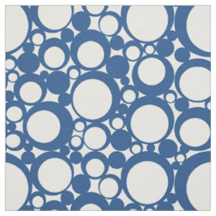 Classic Blue Geometric Circle Fabric