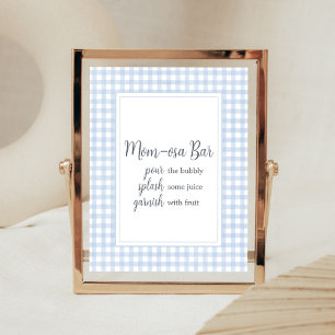 Classic Blue Gingham Mom Osa Bar Poster