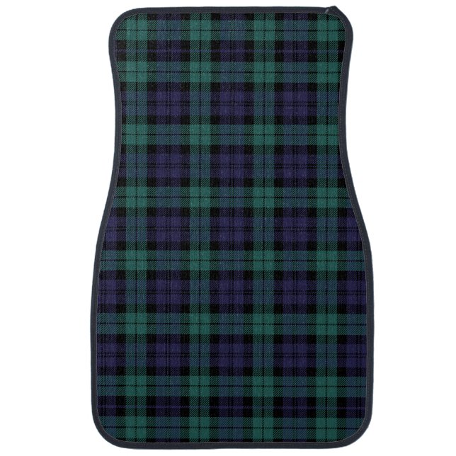Classic Blue Green Plaid  Car Floor Mat (Front)