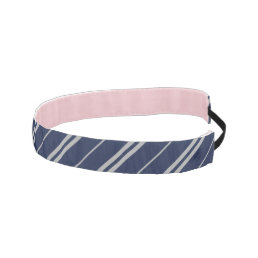 Classic Blue Grey School Stripes Vector Art Athletic Headband