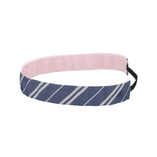 Classic Blue Grey School Stripes Vector Art Athletic Headband