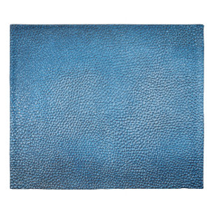 Classic blue leather background texture closeup.bl duvet cover