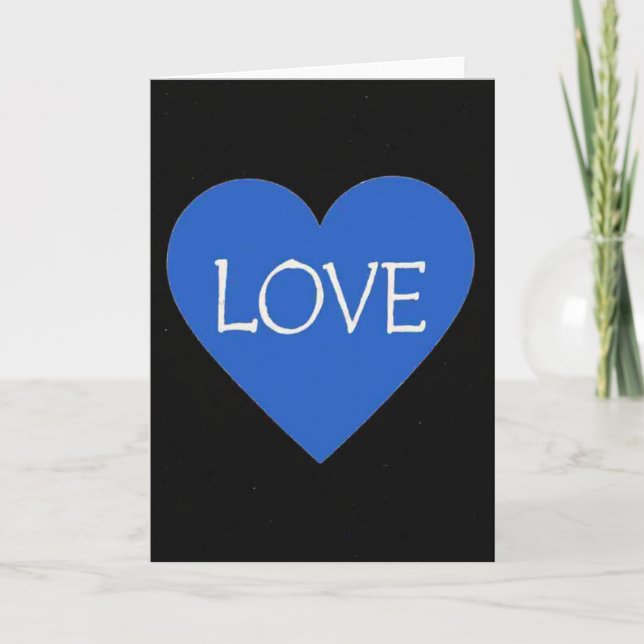 Classic Blue Love Card (Front)