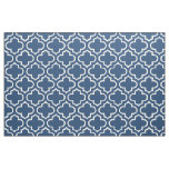 Classic Blue Moroccan Trellis Pattern Fabric 02