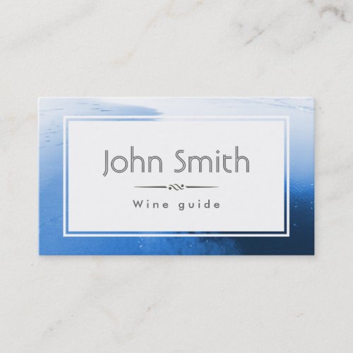 Classic Blue Ocean Wine Tasting Business Card