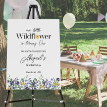 Classic Blue Our Little Wildflower 1st Birthday