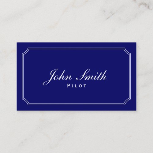 Classic Blue PilotAviator Business Card