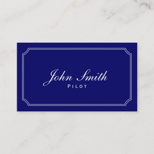 Customizable Classic Blue Pilot/Aviator Business Card