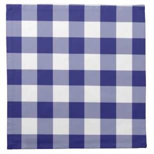 Classic Blue Plaid Gingham Pattern Napkin