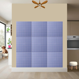 Classic Blue Plaid Pattern- Stylish & Timeless Ceramic Tile