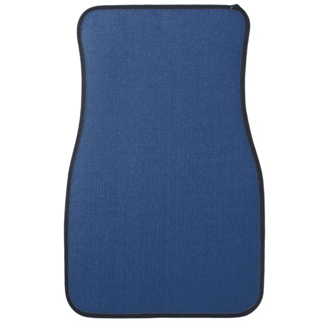 Classic Blue Plain Solid Color Car Floor Mat (Front)