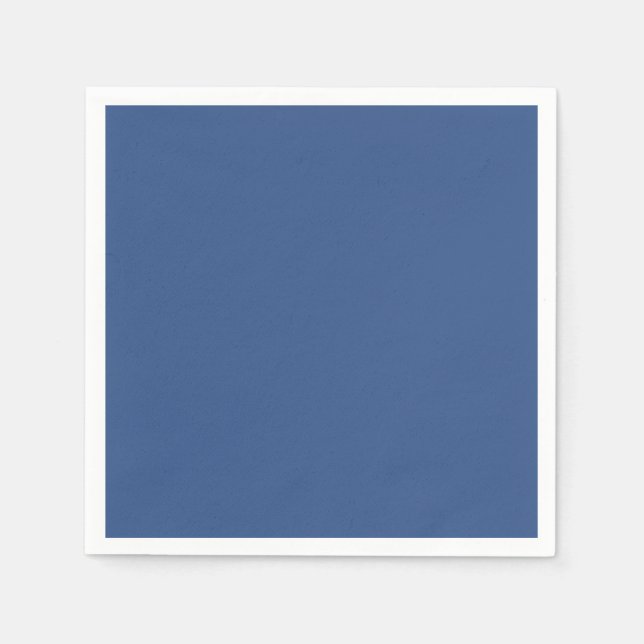 Classic Blue Plain Solid Color Napkins (Front)