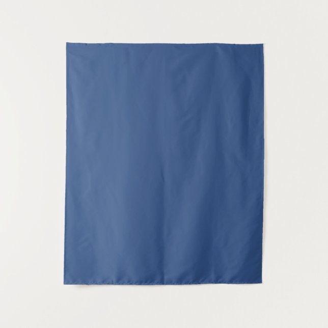 Classic Blue Plain Solid Color Tapestry (Front)