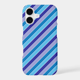 Classic Blue Purple Pajama Stripes Pattern iPhone 17 Case