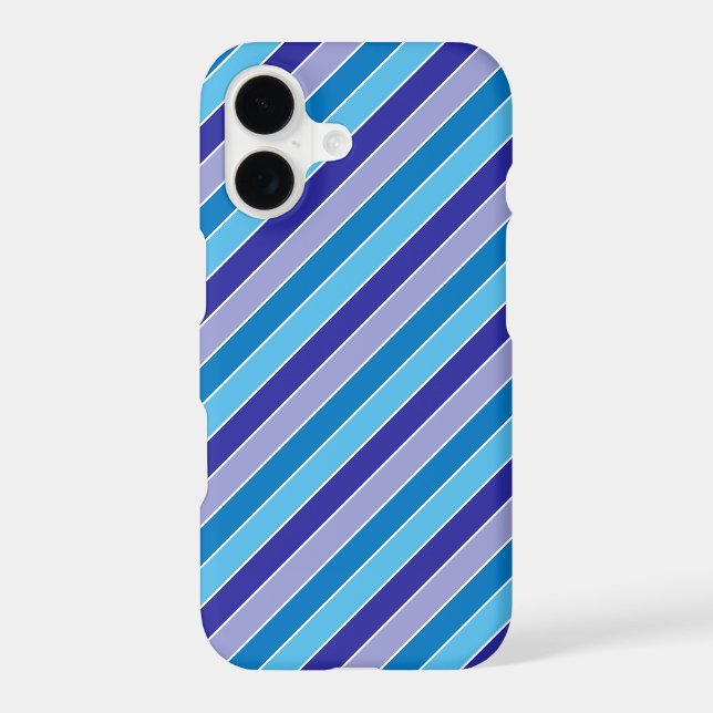 Classic Blue Purple Pajama Stripes Pattern Case-Mate iPhone Case (Back)