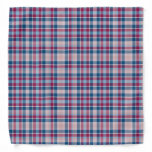 Classic Blue Red Plaid Pattern Bandana