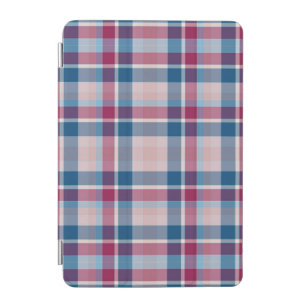 Classic Blue Red Plaid Pattern iPad Mini Cover