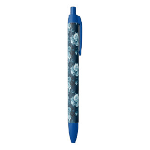 Classic Blue Rose Pattern Pen