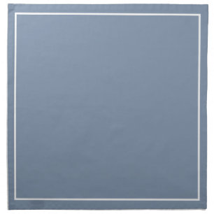 Classic Blue Slate and White Cloth Napkin