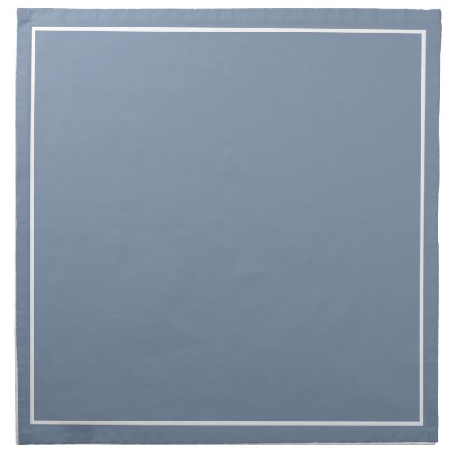 Classic Blue Slate and White  Cloth Napkin (Front)