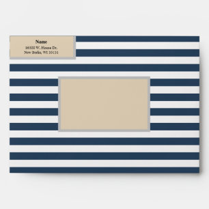 Classic Blue Stripes Envelope