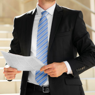 Classic Blue Stripes Neck Tie