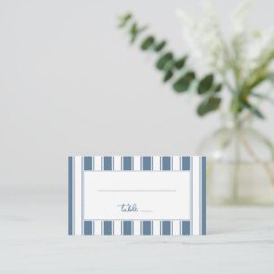 Classic Blue Stripes Place Card