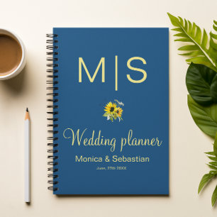 Classic Blue Sunflower wedding Planner