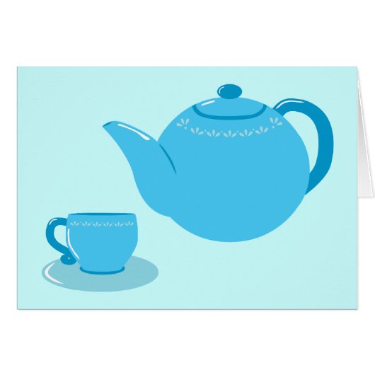 Classic Blue Teapot Cards (Front Horizontal)