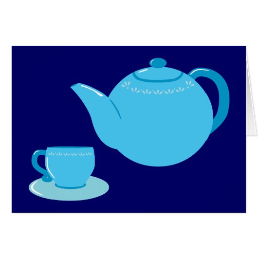 Classic Blue Teapot Cards (Front Horizontal)