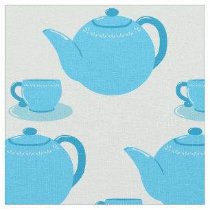 Classic Blue Teapot Fabric
